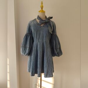 ZIMMERMANN Crush Denim Corset Dress